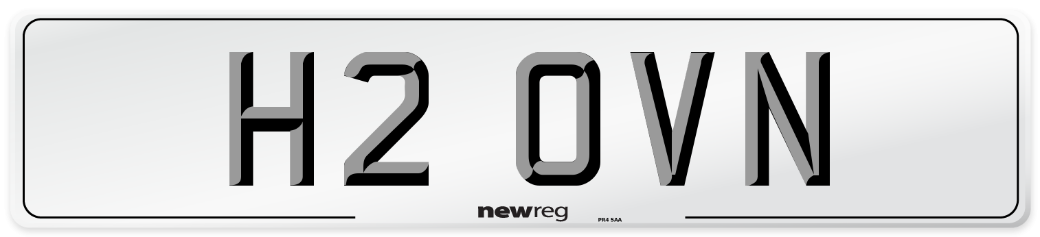 H2 OVN Number Plate from New Reg